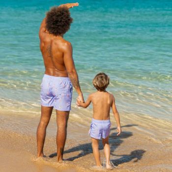 Son of a Beach Vater & Sohn Badeshorts Milkshake - Lila