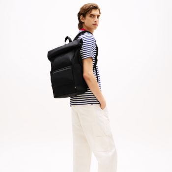 Tommy Hilfiger Rolltop Backpack - Black