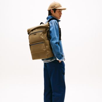 Tommy Hilfiger Rolltop Backpack - Olive Green
