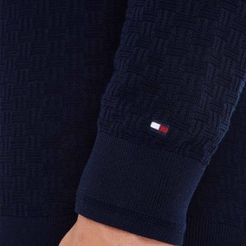 Tommy Hilfiger Basketweave Knitted Pullover - Navy