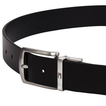 Tommy Hilfiger Beidseitig tragbarer Ledergürtel - Schwarz/Dunkelblau