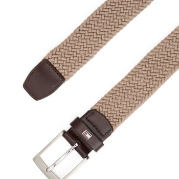 Tommy Hilfiger Geflochtener elastischer Gürtel - Taupe