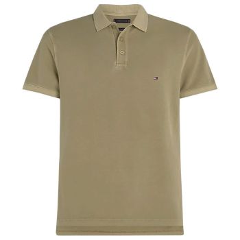 Tommy Hilfiger Polo mit Stückfärbung - Verblasstes Olivgrün