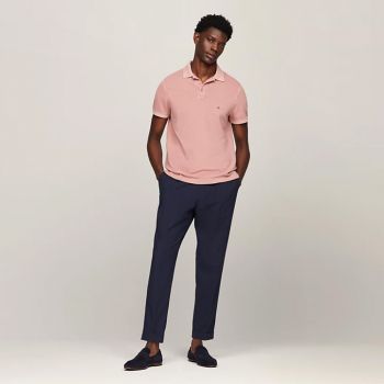 Tommy Hilfiger Polo mit Stückfärbung - Teaberry Blossom