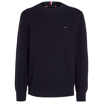Tommy Hilfiger Waffelstrick-Pullover - Marineblau