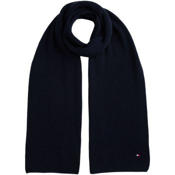 Tommy Hilfiger Ribbed Flag Scarf - Blue