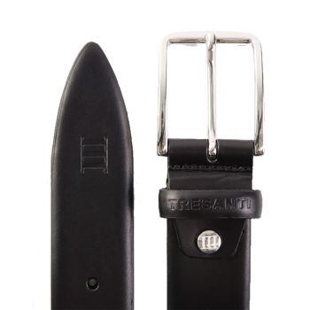 Ceinture en cuir noir Tresanti