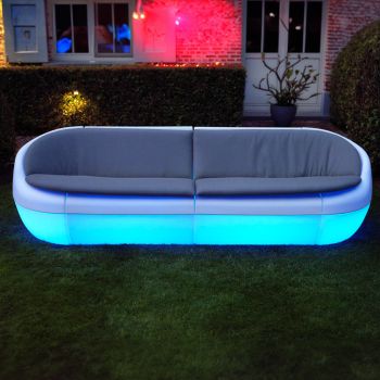 Valiente Divano classico 3 posti Semi LED - Bianco