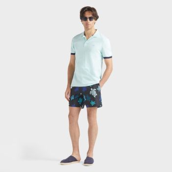 Vilebrequin Vater & Sohn Badeshorts Schildkröten Mehrfarbig - Blau