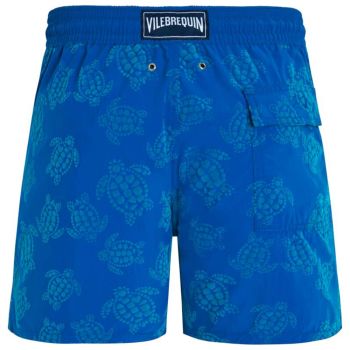 Vilebrequin Badeshorts aus beflocktem Samt Schildkröten - Blau