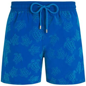Vilebrequin Velvet Flocked Turtles Swim Shorts  - Blue