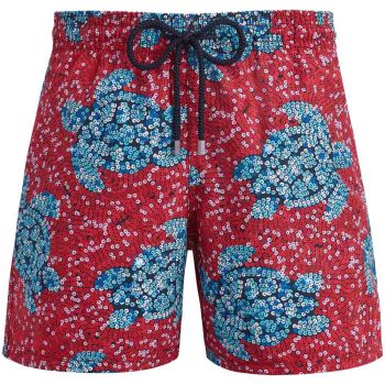 Vilebrequin Badeshorts Turtles Sequins - Rot