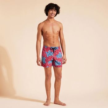 Vilebrequin Badeshorts Turtles Sequins - Rot