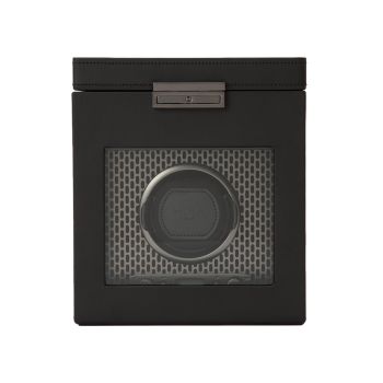 WOLF Axis Single Watch Winder With Storage - Powder Coat