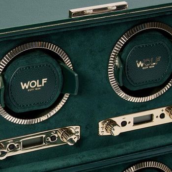 WOLF British Racing 4 Stück Uhrenbeweger - Grün