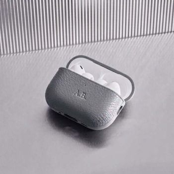 Woolnut Lederetui Für AirPods Pro 3 - Grau