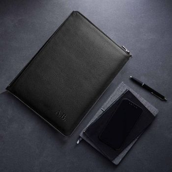 Woolnut Leder-Folio Für 13/14-Zoll-MacBook - Schwarz