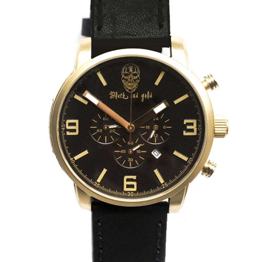 Black & Gold Black Pearl Gold watch