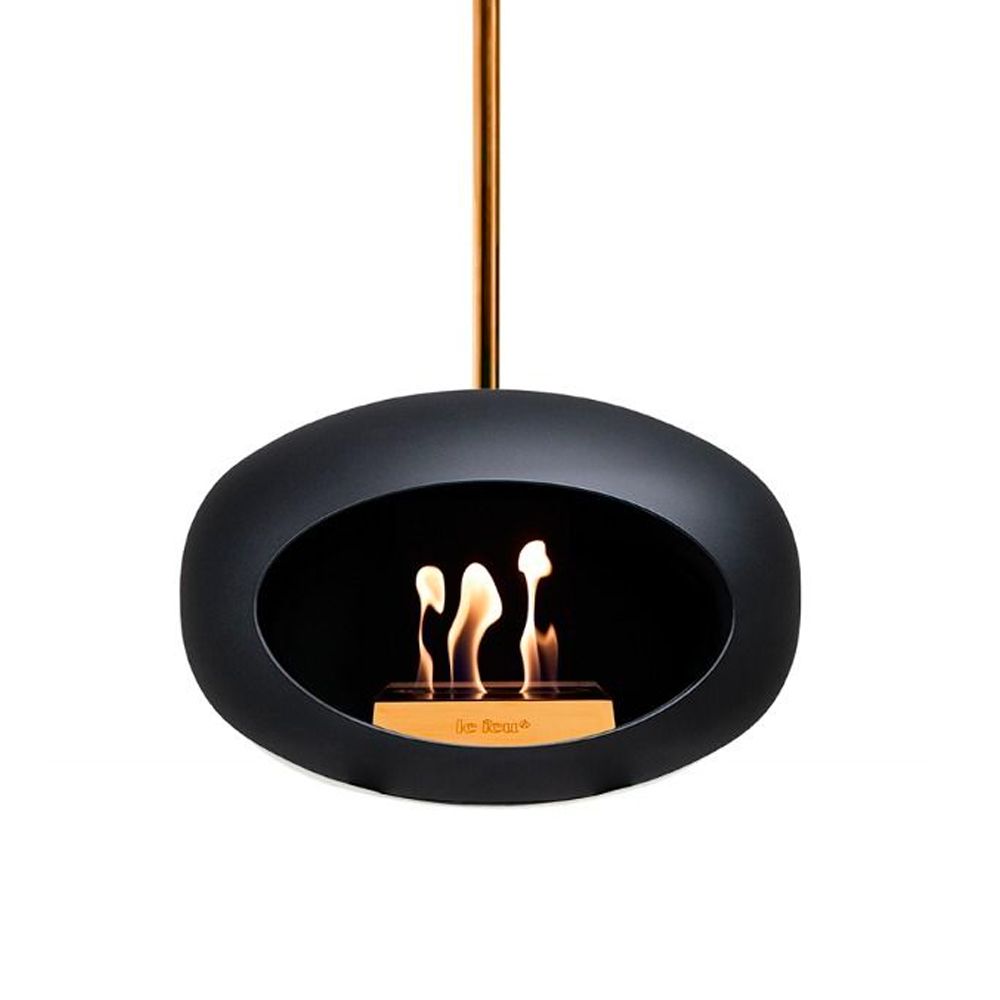 Le Feu Bio Fireplace Black Sky 120 - Rosé Gold Pole