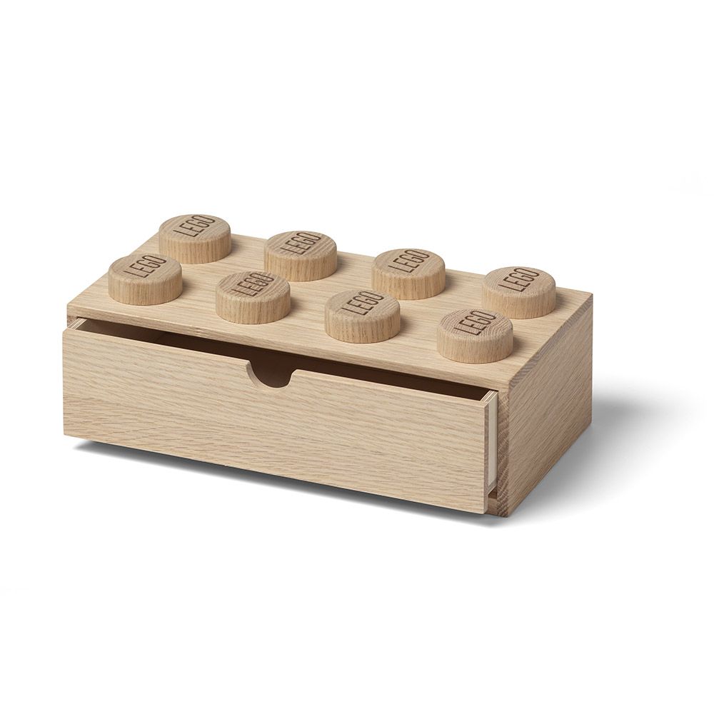 Lego Wooden Collection Opbergbox 8 Noppen - Beige
