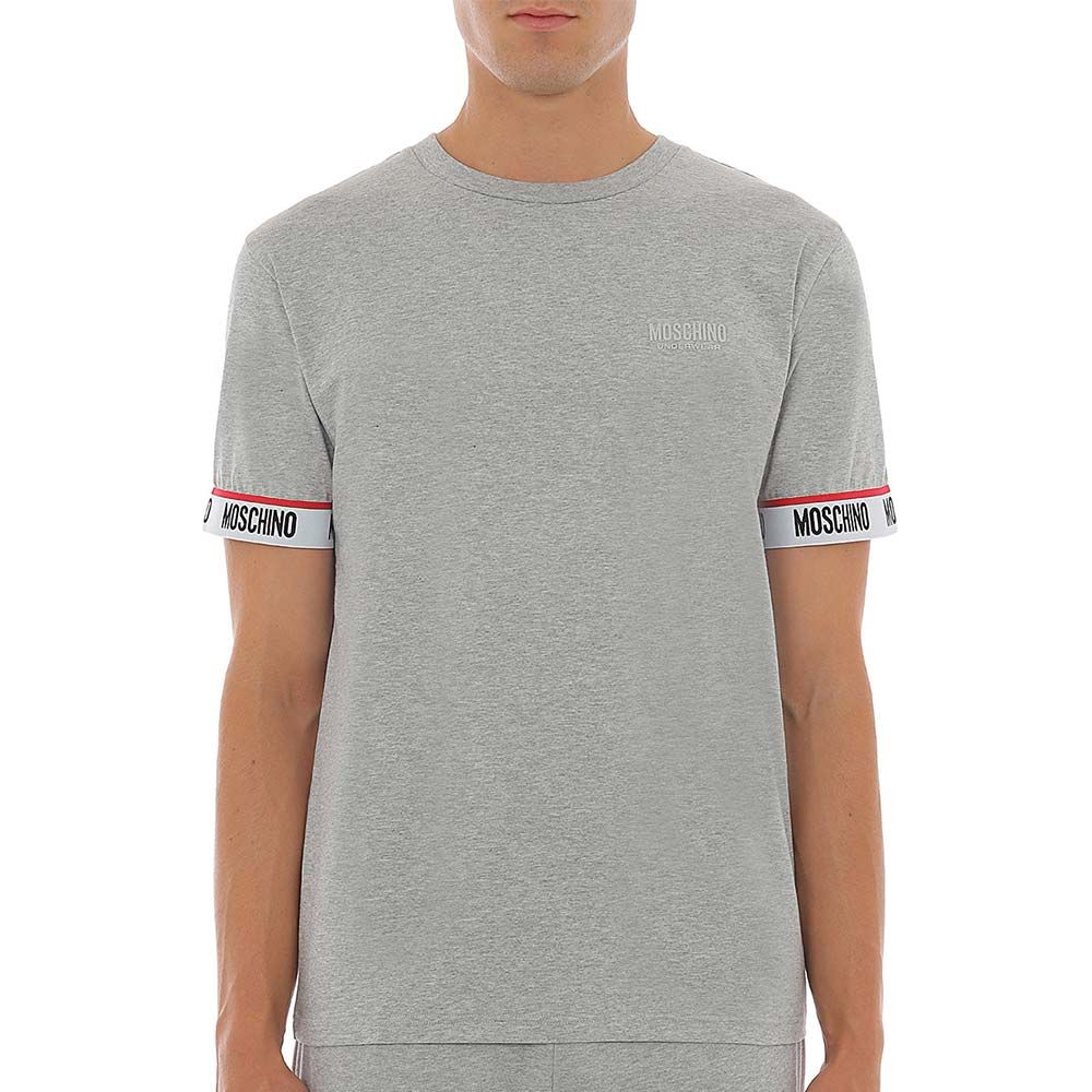 Moschino T-shirt Bordure De Logo - Gris
