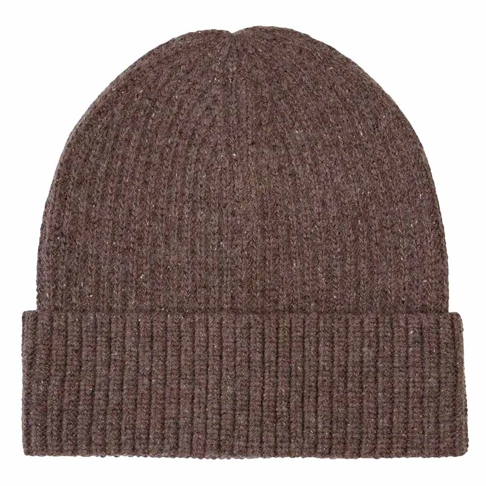 Profuomo Donegal Wool Knitted Hat - Brown