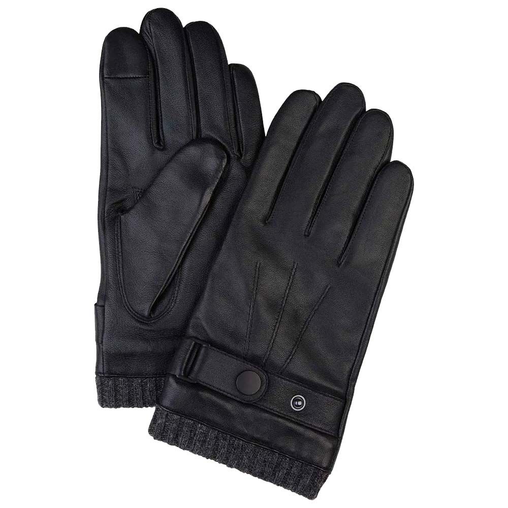 Profuomo Leather Gloves - Black