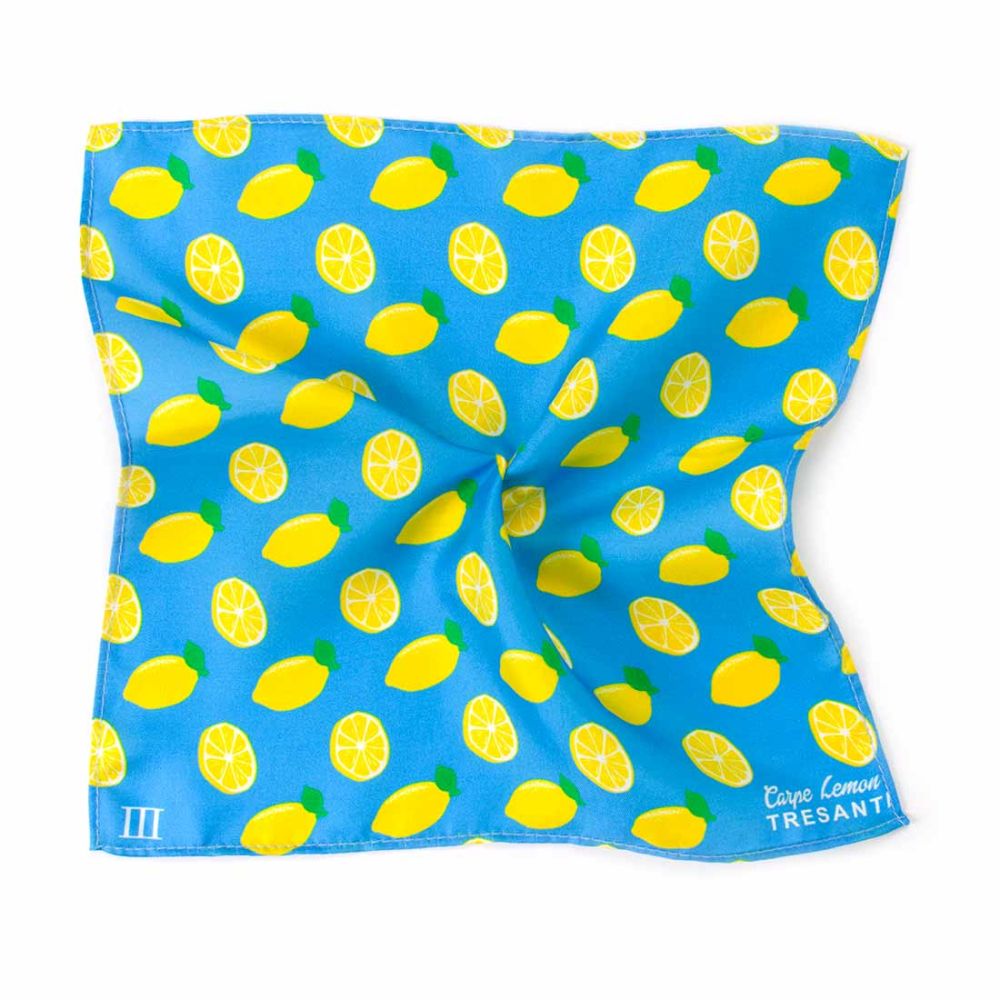 Tresanti silk pocket square lemons