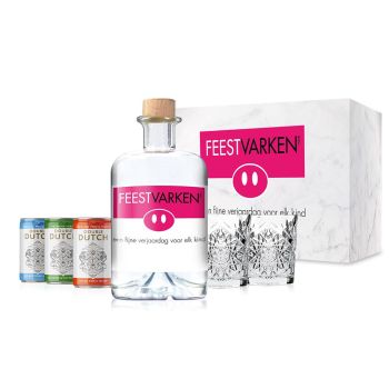 Set regalo per liquori e tonici analcolici Feestvarken Premium