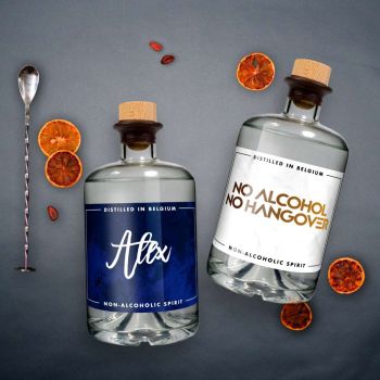 Personalised non-alcoholic gin - White Marble