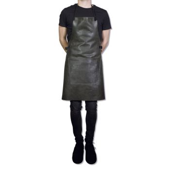 Dutchdeluxes leather BBQ apron - vintage grey