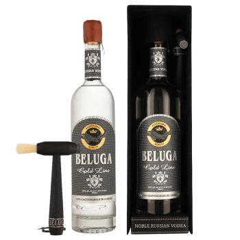 Beluga Gold Line Wodka-Geschenkbox aus Leder