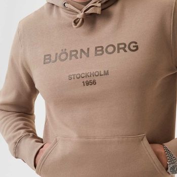 Björn Borg Felpa con cappuccio Borg - Beige