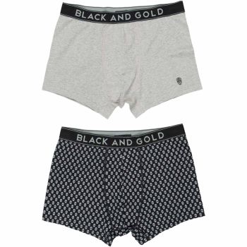 Black & Gold Monterry grey black boxershorts