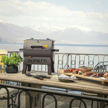Barbecue pliable SUMMER EVENING 2.0 (argenté, noir, INOX / Acier, 2767g)  comme goodies publicitaires Sur