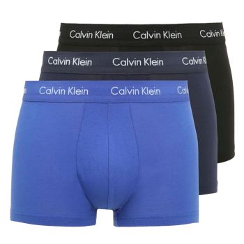 Calvin Klein Katoenen Boxershort 3-Pack - Zwart & Blauw