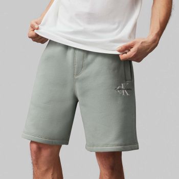 Calvin Klein Kurze Fleece-Sweatpants - Grau