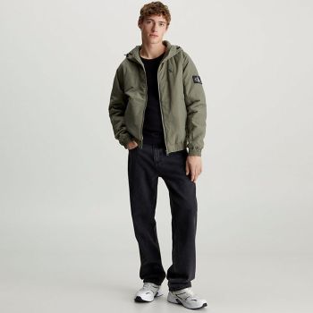 Calvin Klein Padded Jacket With Hood - Olive Green