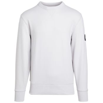 Calvin Klein Sweatshirt mit Logo-Badge - Hellgrau