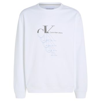 Calvin Klein Monogram Logo Sweatshirt - Weiß