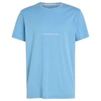 Calvin Klein T-shirt Met Slogan Op De Rug - Lichtblauw