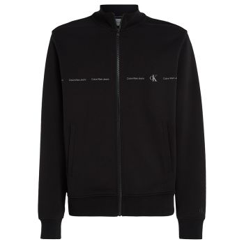 Calvin Klein Jersey-Jacke mit Reißverschluss - Schwarz
