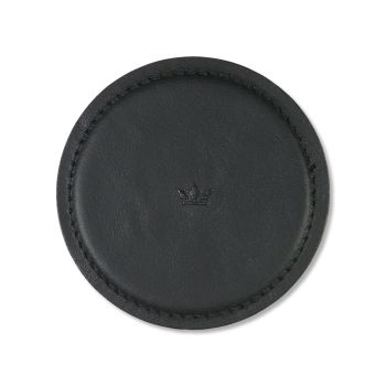 Dutchdeluxes set of 4 leather coasters - black