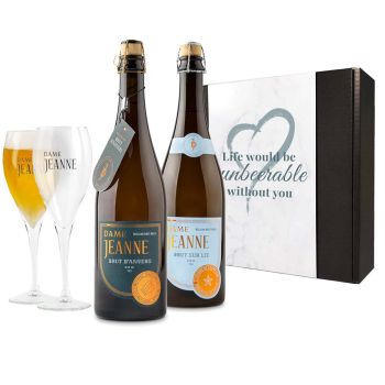 Boîte De Dégustation De La Bière de Champagne Dame Jeanne Brut