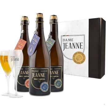 Boîte De Dégustation Royale De La Bière de Champagne Dame Jeanne