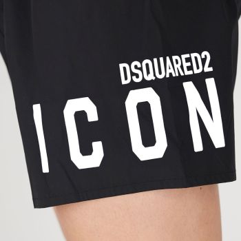 Dsquared2 Icon Swim Shorts - Black & White