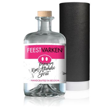 Feestvarken Premium Non-Alcoholic Spirit & Glazen Geschenkkoker