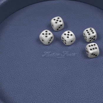 Hector Saxe Leather Dices Board - Blue