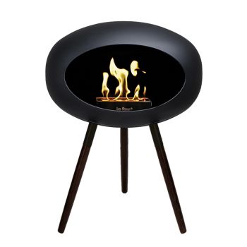 Le Feu Bio Fireplace Ground Wood Low - Black Legs