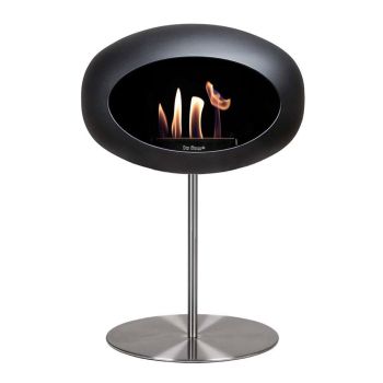 Le Feu Bio Fireplace Ground Steel Low - Stainless Steel